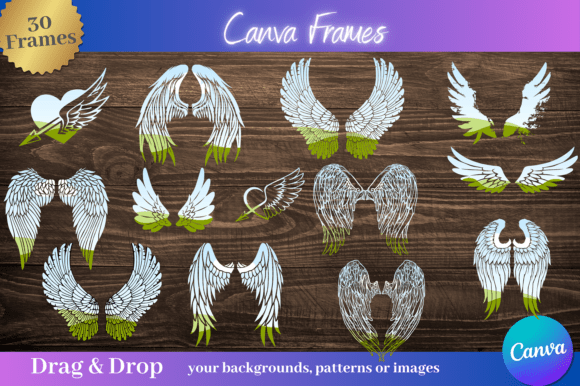 30 Angel Wing Photo Frames for Canva: Elevate Your Designs