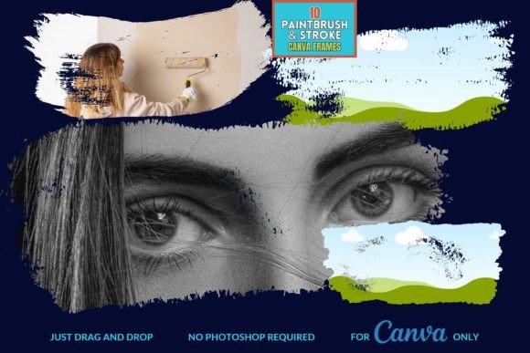 Artistic Brush Stroke Canva Frames: Real-World Applications