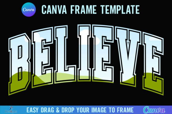Believe Christmas Canva Frame Varsity: Your Design Shortcut