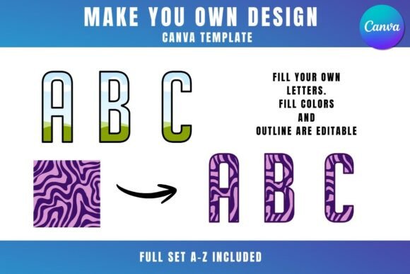 Canva Alphabet Letter Frame a-Z: A Creative Design Asset