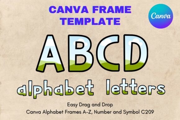 Canva Letters Frame Alphabet Template209: Your Go-To for Custom Lettering
