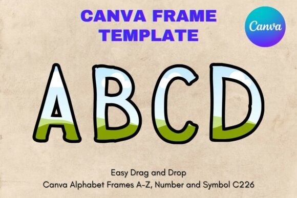 Canva Letters Frame Alphabet Template226: Elevate Your Branding