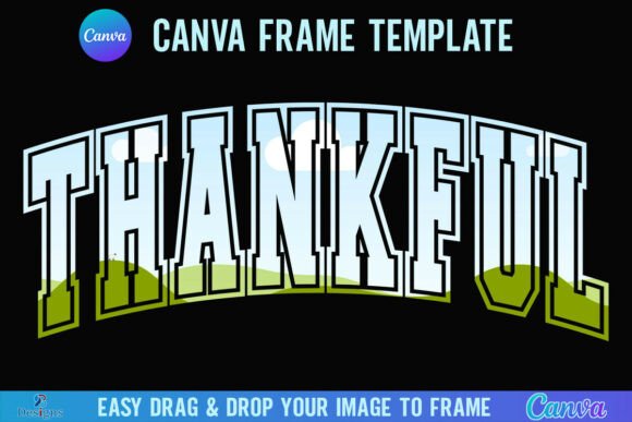 Capture Autumn's Charm with the Thankful Varsity Canva Frame