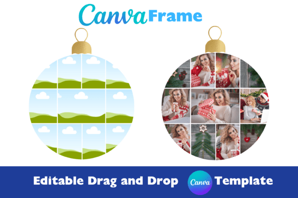 Christmas Ornament Canva Photo Template