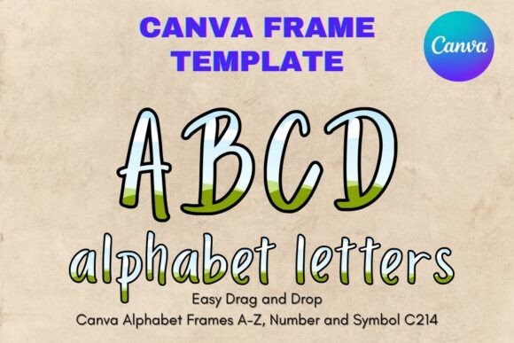Design Custom Letter Art with Canva Letters Frame Alphabet Template214