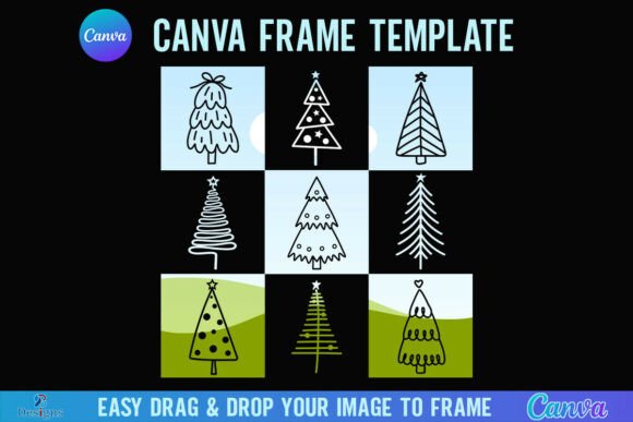 Elevate Your Holiday Branding with the Checkered Christmas Tree Canva Frame