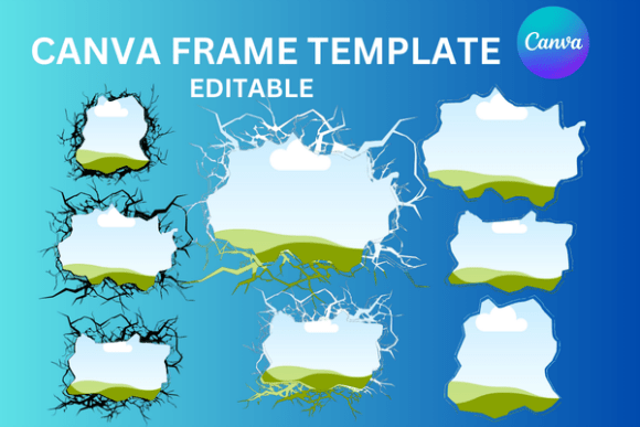 Fall Cracked Border Canva Frame Template: Instant Autumn Vibe