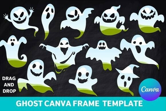 Ghost Canva Frame Template: Spooky Halloween Design Magic