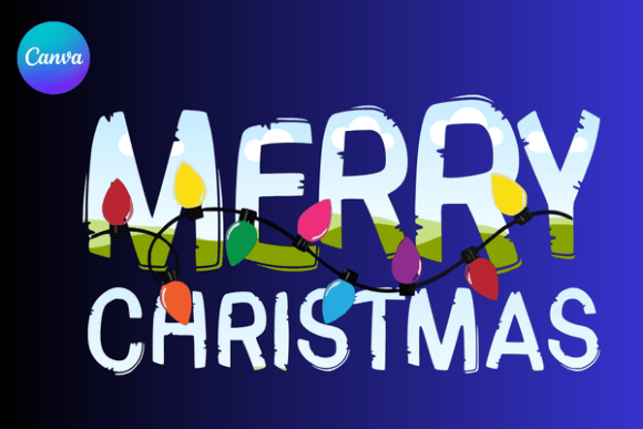 Merry Christmas Lights Canva Frame: Your Festive Design Solution