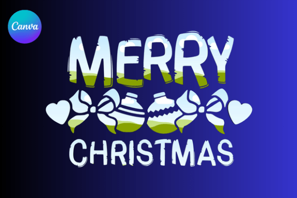 Merry Christmas Ornaments Canva Frame: Festive Digital Design