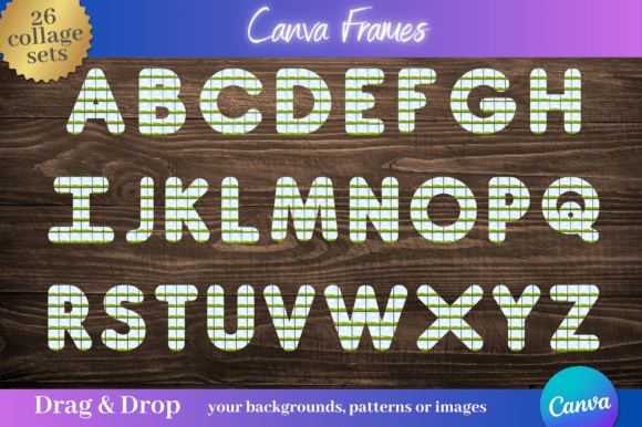 Transform Your Projects with 26 Alphabet Collage Canva Frames