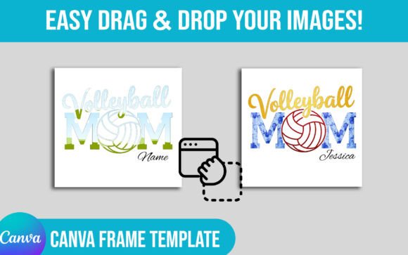 Volleyball Mom Canva Frame Template: Game Day Design Simplified